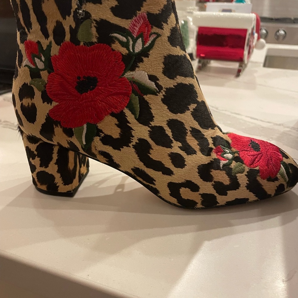 Kate Spade leopard rose boots